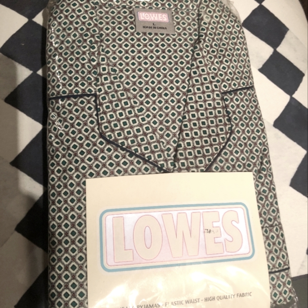 Men's Long Pajama Set Large NWT